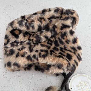 Pottery Barn Teen Leopard Faux Fur Hat